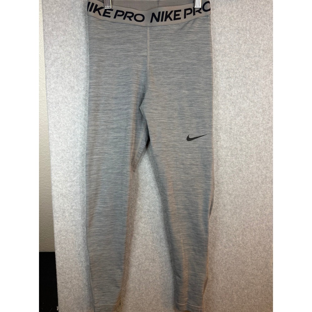 Nike Pro Dri-FIT Grey Heathered Training Leggings DH4896-091 Mens Small